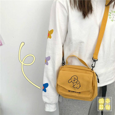 Bags Ladies Canvas Printed Cute Envelope Bag Lady Sweet-BS00235-Veeddydropshipping