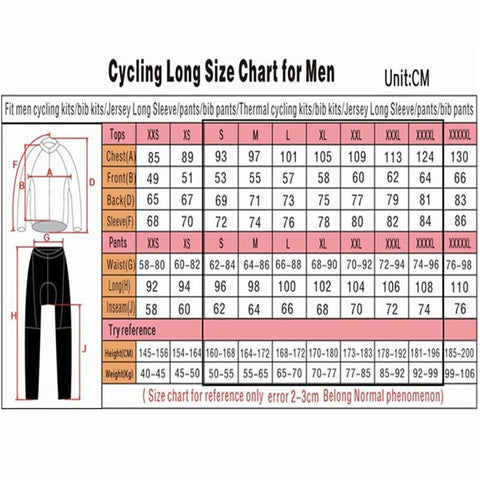 Men Winter Cycling Jersey Hot Jacket Long Sleeve Maillot Ciclismo Homme MTB Bike-OS01088-Veeddydropshipping