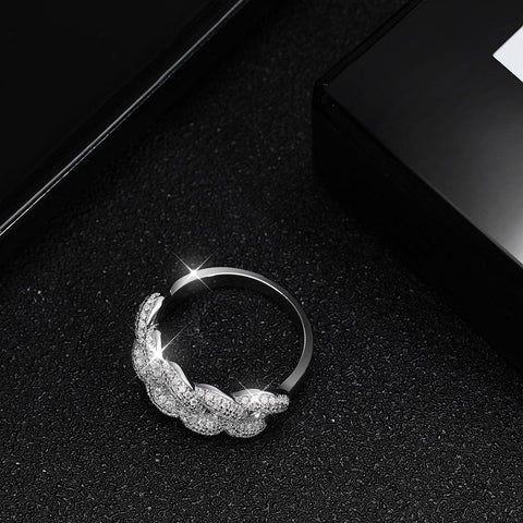 8mm Full Moissanite Cuban  925 Sterling Sliver Plated Ring-JW00024-Veeddydropshipping