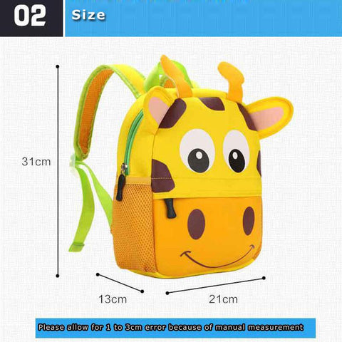 Toddler Cute Kid Baby Kindergarten Schoolbag 3D Cartoon-TB00030-Veeddydropshipping