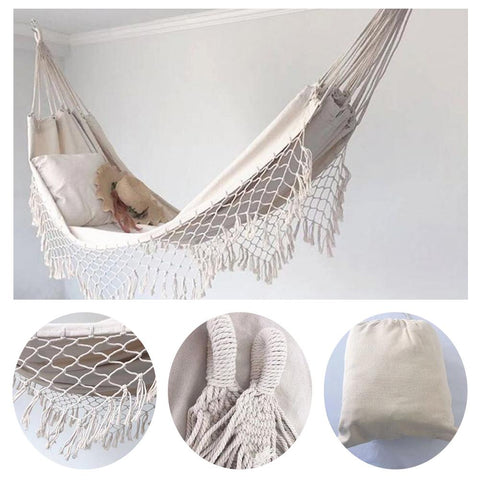 Large Double Deluxe Hammock Swing Net-HA01632-Veeddydropshipping