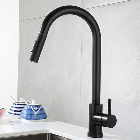 Brushed Nickel Kitchen Faucet-TI00627-Veeddydropshipping