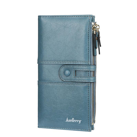 Leather Top Quality Card Holder Classic Female Purse Zipper Brand-BS00215-Veeddydropshipping