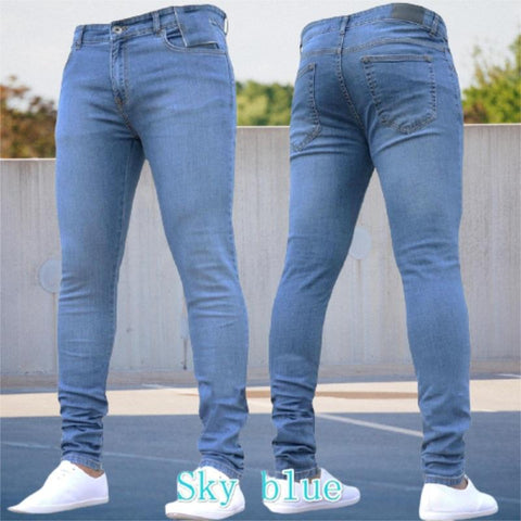 Jeans Casual Slim Fit Work Trousers Male Vintage-MF00568-Veeddydropshipping