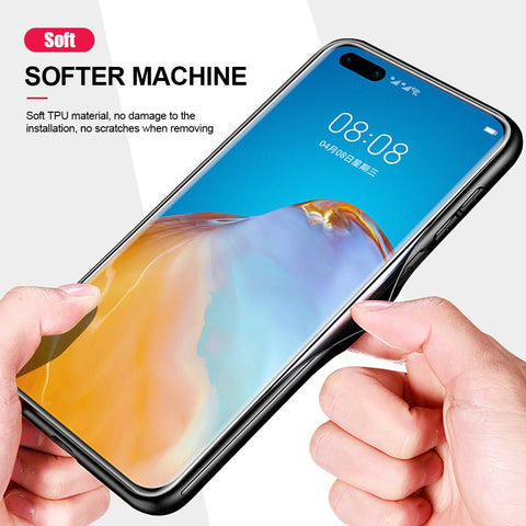 Silicone Car Magnetic Holder Case For Huawei P40 Pro P20 P30 Lite Light Hauwei-PA00269-Veeddydropshipping