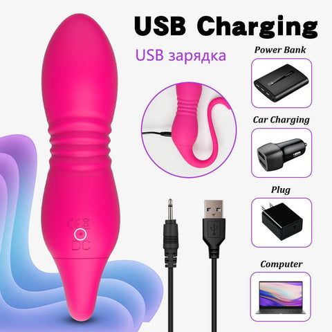 Wireless Bluetooth Telescoping Vibrator for Women Dildo G Spot Clit Stimulator APP -BH01172-Veeddydropshipping