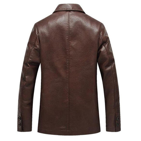 Leather Jacket Male Business Casual Coats Man-MF01382-Veeddydropshipping