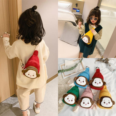 Fashion Children's Messenger Bag Cute Cartoon Monkey-TB00028-Veeddydropshipping