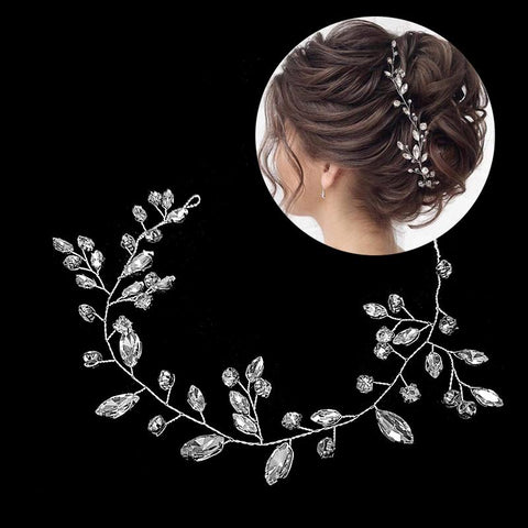 Crystal Pearl Flower Hair Clip Floral Style Barrette Hair Jewelry -JW00506-Veeddydropshipping