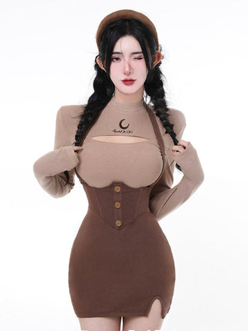 Korean Style Women Elegant Sexy Mini Skirt-WF00624-Veeddydropshipping