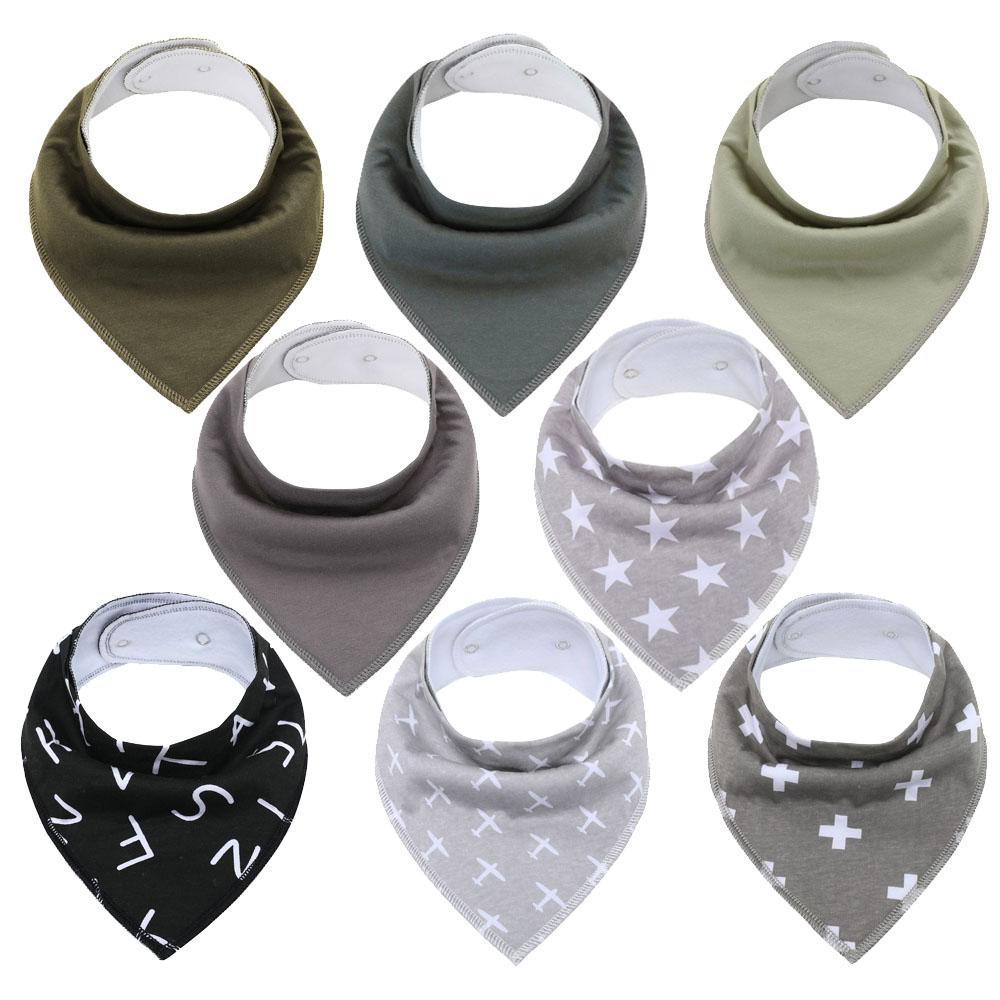 8Pcs Civarua Kids Baby Bibs Newborn Baby Bandana Drool Bibs Super Soft Bandana-TB00427-Veeddydropshipping