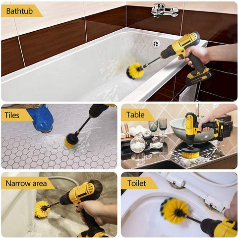 Drill Brush Attachment Set Power Scrubber Wash Cleaning Brushes-AM00327-Veeddydropshipping
