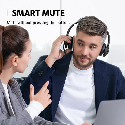 PowerConf H500 Charging Stand Bluetooth Dual-Ear Headset Microphone-CE01064-Veeddydropshipping