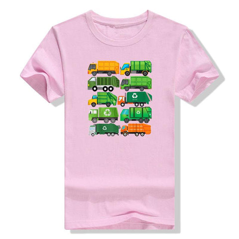 Garbage truck recycling day garbage sorting Beautiful clothing pattern T-shirt-Veeddydropshipping