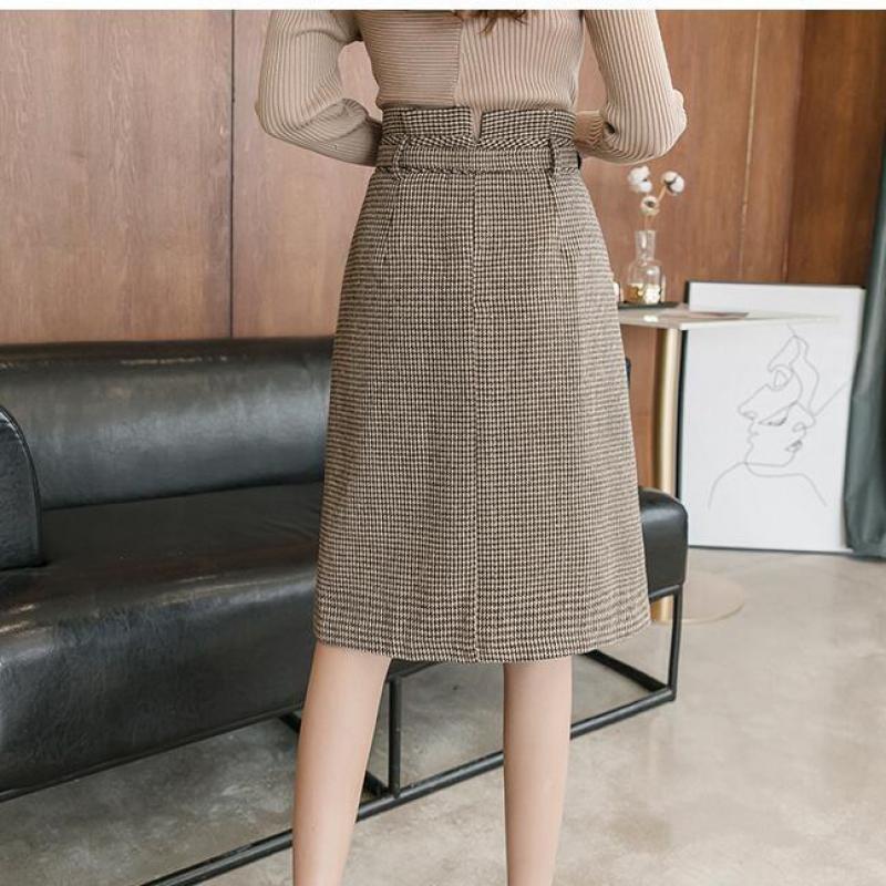 Women Skirt Tweed Fashion Outwear-Veeddydropshipping