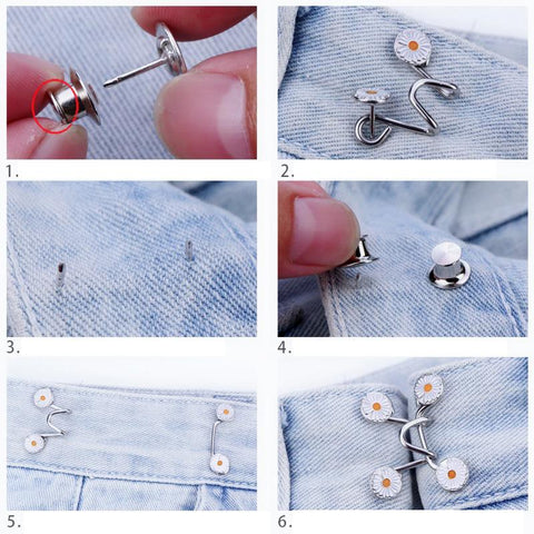 Detachable Retro Metal Buttons Snap Fastener Pants-HA00191-Veeddydropshipping