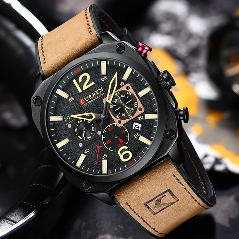 Watch Fashion Waterproof  Clock Leather  Quartz Watches-JW00673-Veeddydropshipping