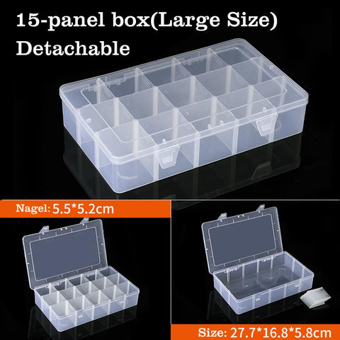 Container Plastic Box Practical Adjustable Compartment-HA00784-Veeddydropshipping