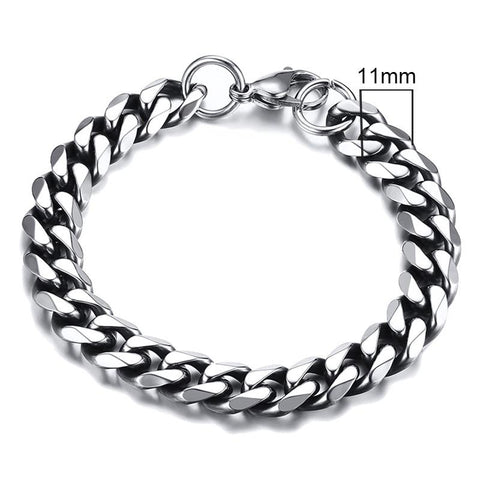 Chunky Miami Curb Chain Bracelet Stainless Steel Cuban -JW00256-Veeddydropshipping