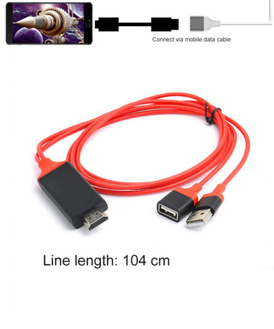Av Hd Tv Digital Video Usb To -compatible Universal Hree-in-one Mirror Cable-PA00973-Veeddydropshipping