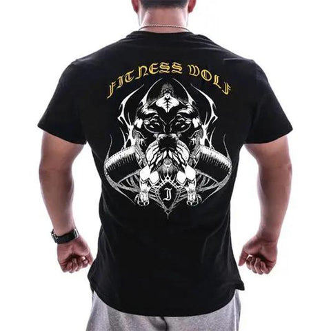 Fitness 3D printed men's T-shirt with breathable and lightweight sports quick drying short sleeves-Veeddydropshipping
