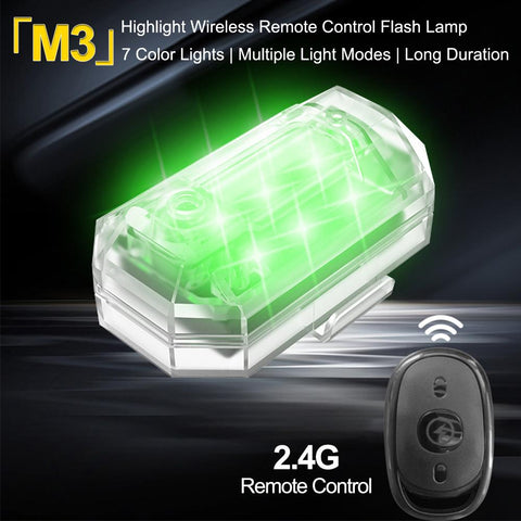 Wireless Remote Control LED Strobe Light for Motorcycle Car Bike-AM00014-Veeddydropshipping