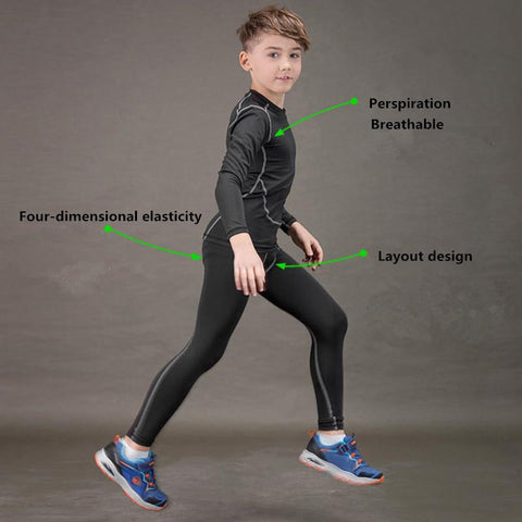 Set Children Plus Velvet Warm Thermo Underwear Masculino-MF01556-Veeddydropshipping