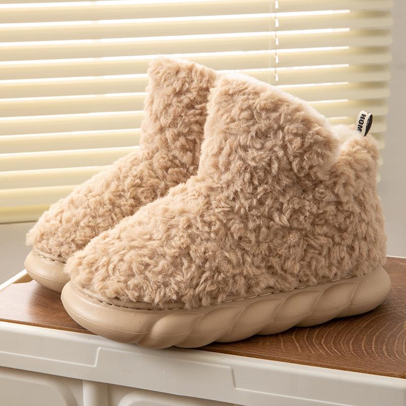 Warm Fur High Top 4CM Thick EVA Short Boots-BS01227-Veeddydropshipping