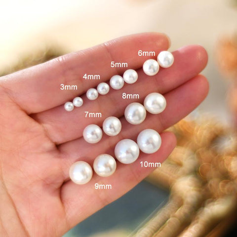 Natural Freshwater Pearl Stud Earrings 925 Sterling Silver  -JW00161-Veeddydropshipping