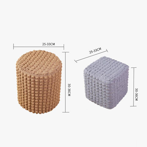 Bubble Lattice Dustproof Solid Color Sofa Stool Cover-HA00547-Veeddydropshipping