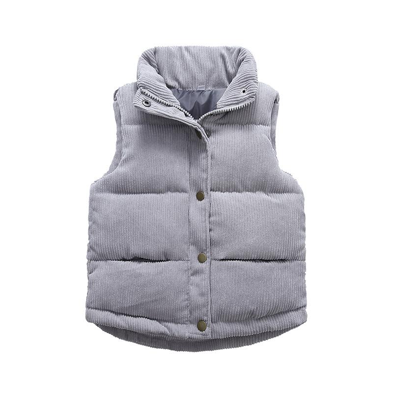 Boys Girls Corduroy Vest Winter Warm Thicken-Veeddydropshipping