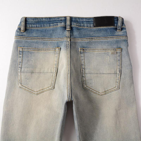 Distressed Blue Streetwear Skinny Stretch Destroyed Holes-MF00584-Veeddydropshipping