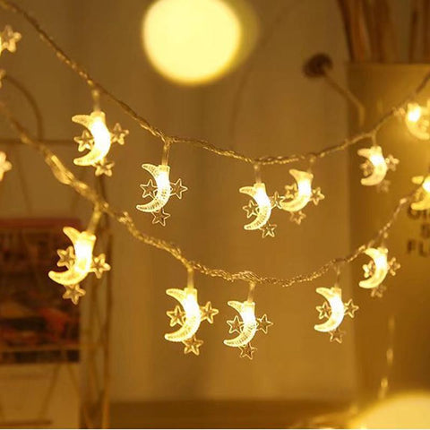 Moon Star LEd Light String Eid Mubarak Decoration for Home Ramadan-TI00948-Veeddydropshipping