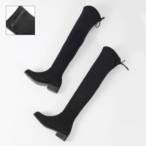 Stretch Female Boots Over the Knee Long High Genuine-BS00940-Veeddydropshipping