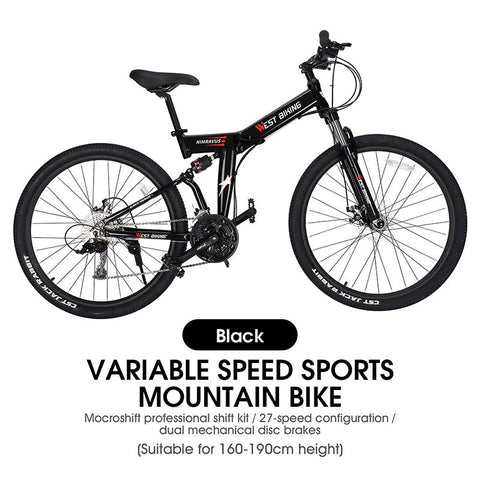 Foldable 27.5 Inch Mountain Bike 27 Speed BMX MTB Bicycle Men Women Shock -OS01070-Veeddydropshipping