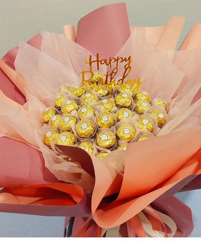 Bouquet Truffle Liner Clear Flower Candy Box-HA01880-Veeddydropshipping