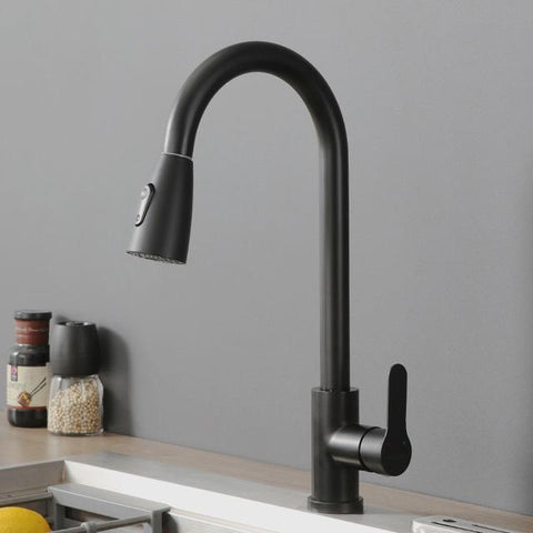 Brushed Nickel Kitchen Faucet-TI00627-Veeddydropshipping