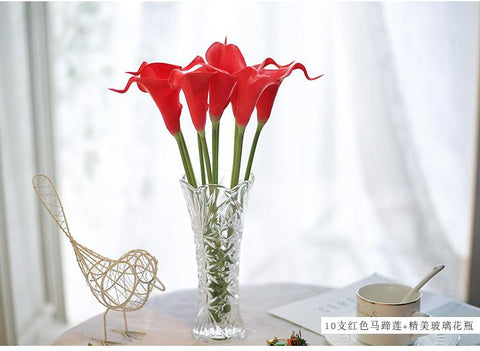 Real Touch Artificial Flowers Calla Bouquet-HA00767-Veeddydropshipping