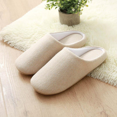 Home Man PVC Non-slip Flat Shoes Plush Warm Ladies-BS01096-Veeddydropshipping