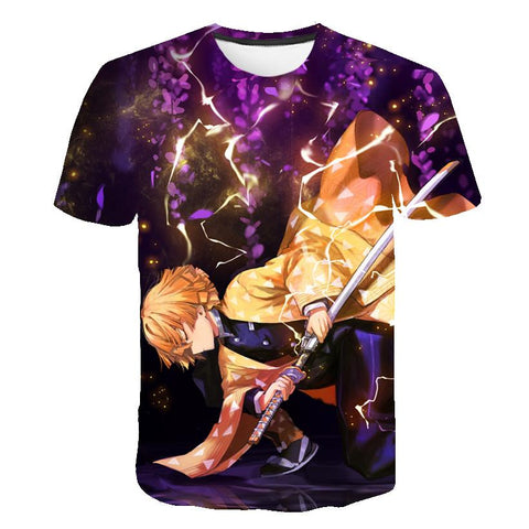 2023 Summer New Demon Slayer T Shirts 1 3 4 6 8 14 Years Kids Children-TB01134-Veeddydropshipping