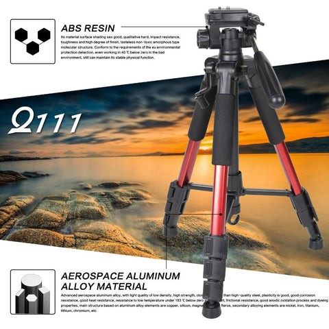 Q111 Professional Portable Travel Aluminum Camera Tripod&amp;Pan Head -CE00319-Veeddydropshipping