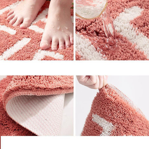 Doormat Carpet Flocking Non-slip Bath Mat-HA00545-Veeddydropshipping