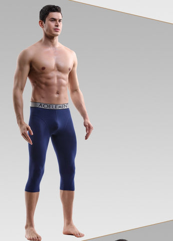 Modal Quality Sexy Pouch Panties Men&#39;s Boxer Running Long Leg Underpants for Men-MF01726-Veeddydropshipping