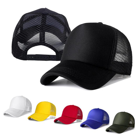 Unisex Cap Casual Plain Mesh Baseball Cap Adjustable Snapback Hats for Women -OS01049-Veeddydropshipping