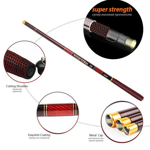 RED FOX Hand Tenkara Rod Ultra Light Stream Telescopic Fishing Rod Carbon Fiber -OS00359-Veeddydropshipping