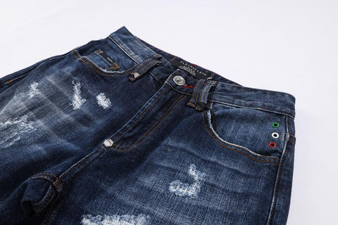husband blue Stretch jeans mens slim denim trousers-MF00520-Veeddydropshipping