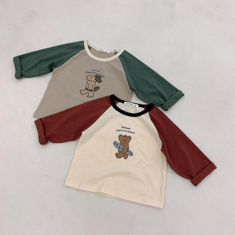 2021 New Autumn Korean Style Cartoon Printed Baby Boys T-shirts-TB00968-Veeddydropshipping
