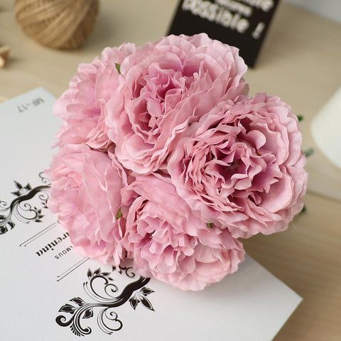 Peony Artificial flowers Home Decor-HA00718-Veeddydropshipping