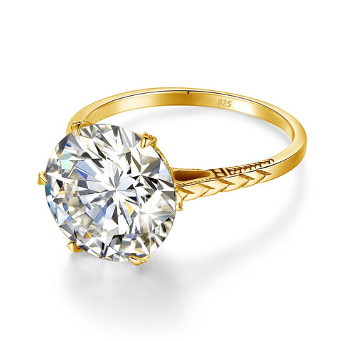 Massive Certified Moissanite Ring Silver Wedding Diamond Test Pass-JW00090-Veeddydropshipping
