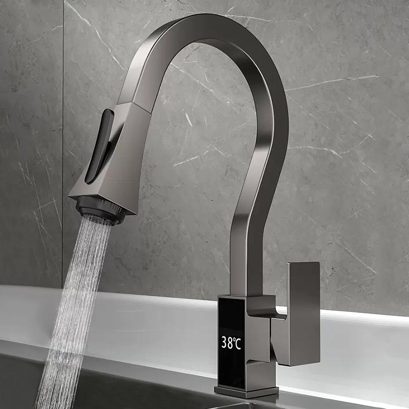 Digital Display Kitchen Faucet-TI00605-Veeddydropshipping